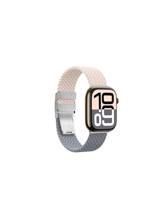 Комплект 2 Amazingthing Blend Каишки Apple Watch 45 46 49mm Розово-сив/розов