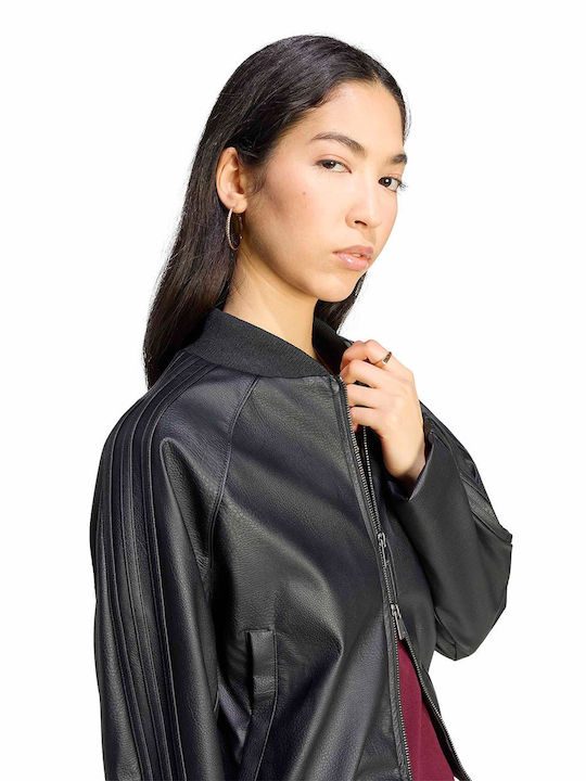 Damen Bomber Jacke Schwarz