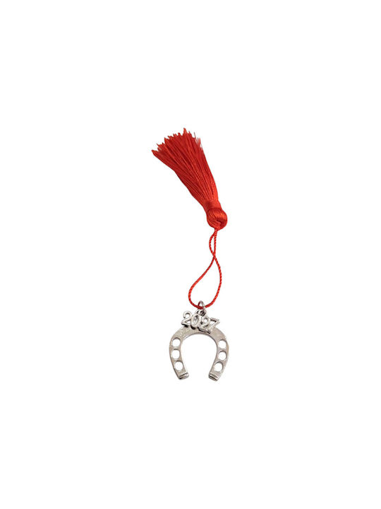 Kalliopi Silver Handmade Hanging New Year's Lucky Charm Silver Horseshoe 2027 2x3cm