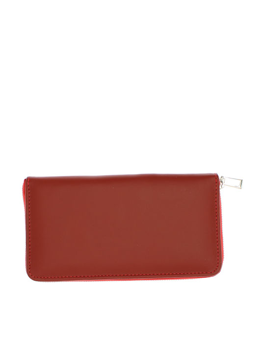 Portofel Dama Mare Din Piele Burgundy