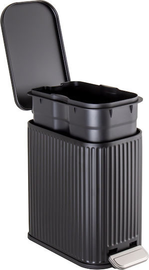 AWD Interior Coș De Baie Inox Închidere Lentă 5lt Negru