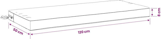 vidaXL Pernă De Bancă Pentru Perne Pentru Scaune De Grădină Soest Crem 50x120cm