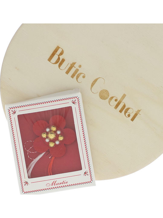 ButicCochet Brosche Blumen Rote