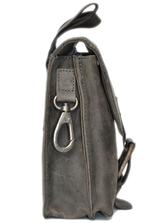 Geantă De Umăr / Tip Crossbody Bărbătească Din Piele Gri
