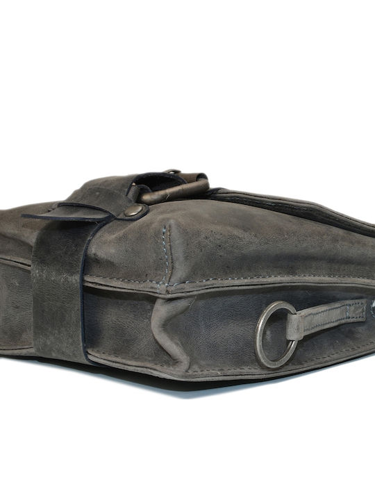Geantă De Umăr / Tip Crossbody Bărbătească Din Piele Gri