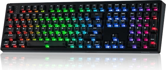 Epomaker HE108 Безжична Hall Effect Гейминг Клавиатура с Магнитни Управления и RGB Осветление Английски (САЩ)