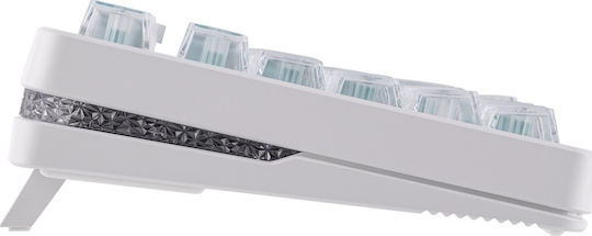 Epomaker HE75 V2 Безжична Hall Effect Гейминг Клавиатура 75% с Магнитни Управления и RGB Осветление Английски (САЩ) Бяла