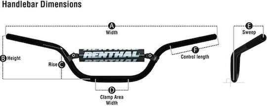 Renthal Fatbar Rc High Motorcycle Handlebars 609-01-OR