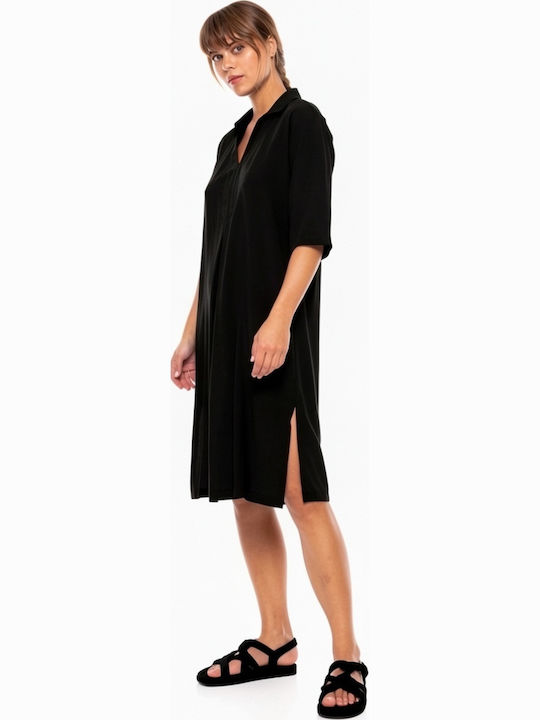 Pink Label Feminin Rochie de Plajă Black