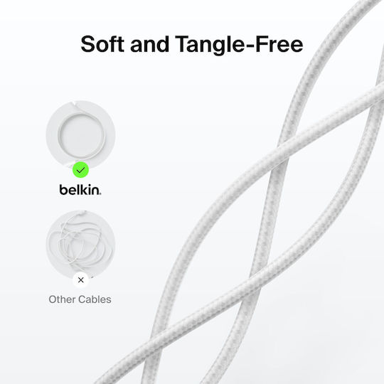 Belkin Boostcharge USB-C la Lightning Cablu 2m CAA022HQ2MWH