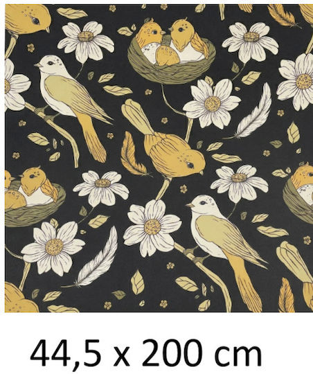 Tapet Autocolant De Perete Hârtie Neagră 200x44.5cm Lavabil Tapet Autocolant De Perete Hârtie Neagră 200x44.5cm Lavabil