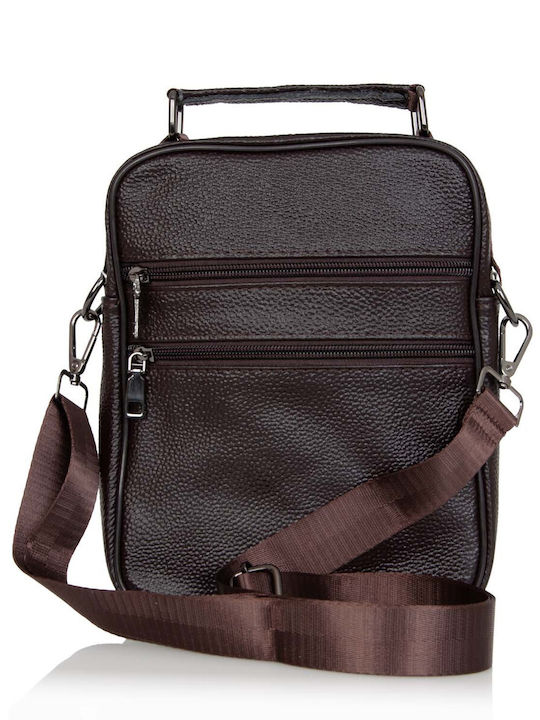 Leather Men's Shoulder / Crossbody Bag Black