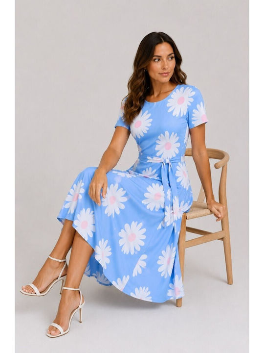 Sommer Midi Hemdkleid Hellblau Ciel