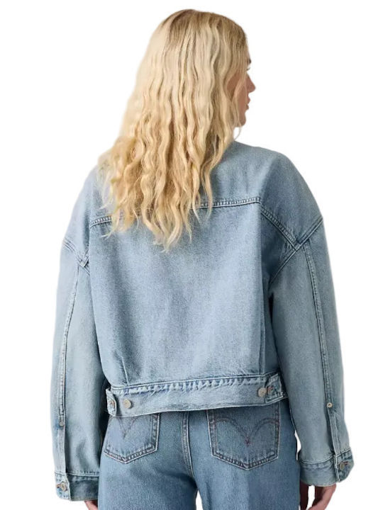 Trucker Crop Jachetă de blugi pentru femei Light Wash