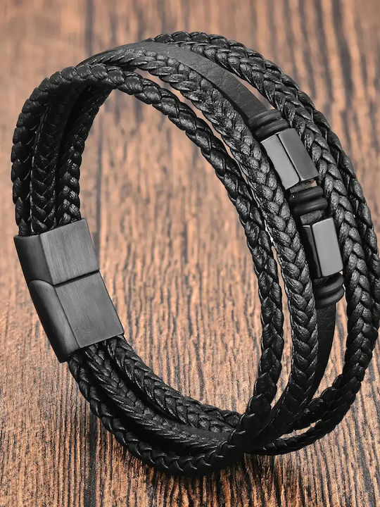 Legend Accessories Ανδρικό Βραχιόλι από Δέρμα