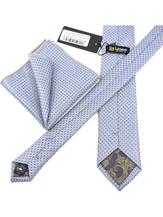 Legend Accessories Men's Tie Set Printed Light Blue Color