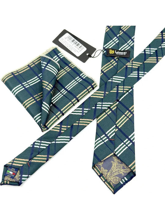 Legend Accessories Set Cravate Bărbați Tipărit Verde Culoare Full Face