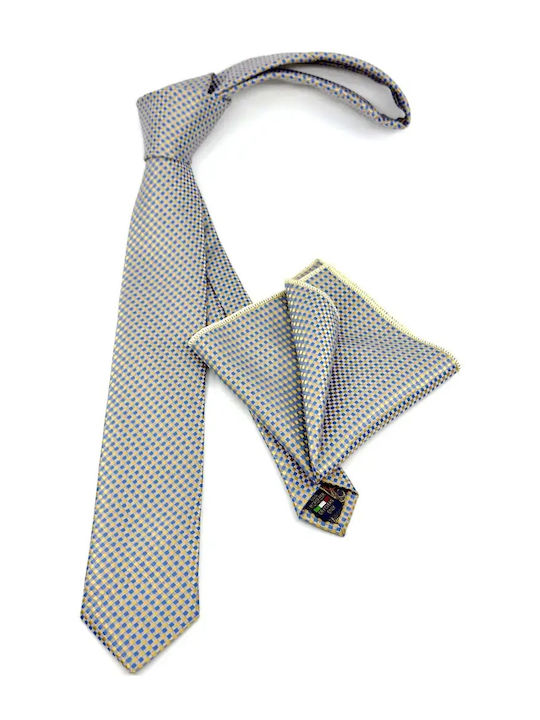 Legend Accessories Set of Men's Printed Ties in Silver Colour
