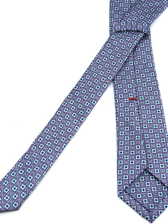Legend Accessories Ανδρική Γραβάτα με Σχέδια σε Γαλάζιο Χρώμα