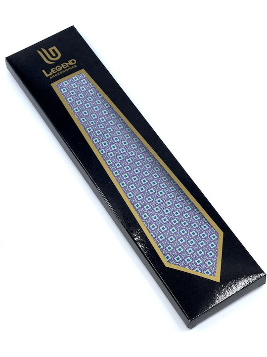 Legend Accessories Ανδρική Γραβάτα με Σχέδια σε Γαλάζιο Χρώμα