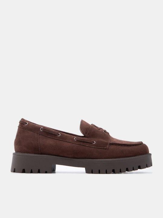 Women's Moccasins In Brown Colour