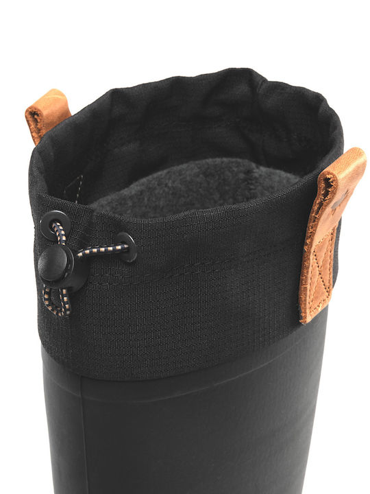 Kamik Männer Sicherheitsgummistiefel mit Fell Schwarz
