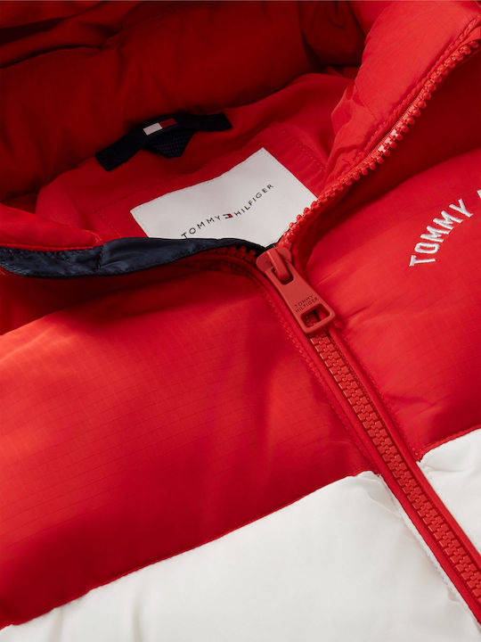 Kids Quilted Jacket Short Red Glare