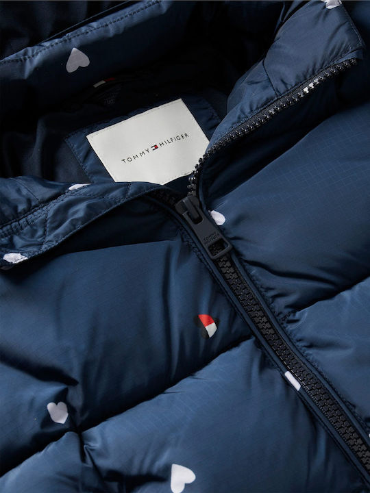 Geacă pentru copii matlasată scurtă Dark Blue