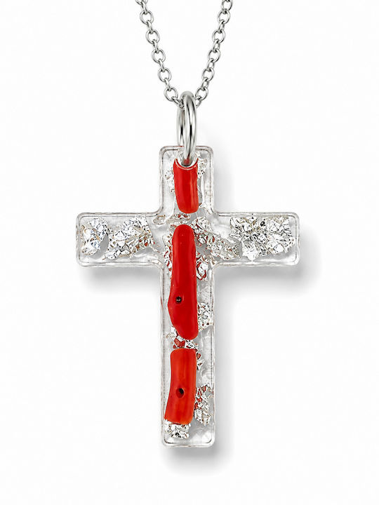 Elle Kreuz aus Stahl mit Kette