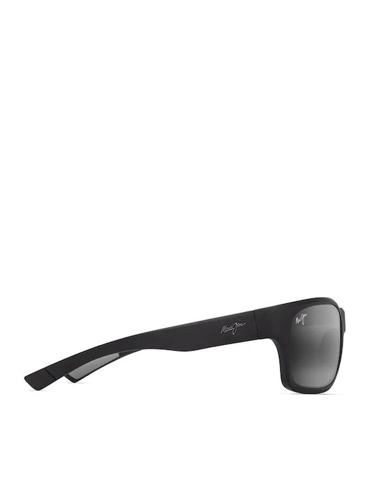 Maui Jim Unisex Sunglasses with Black Frame and Black Polarized Lens