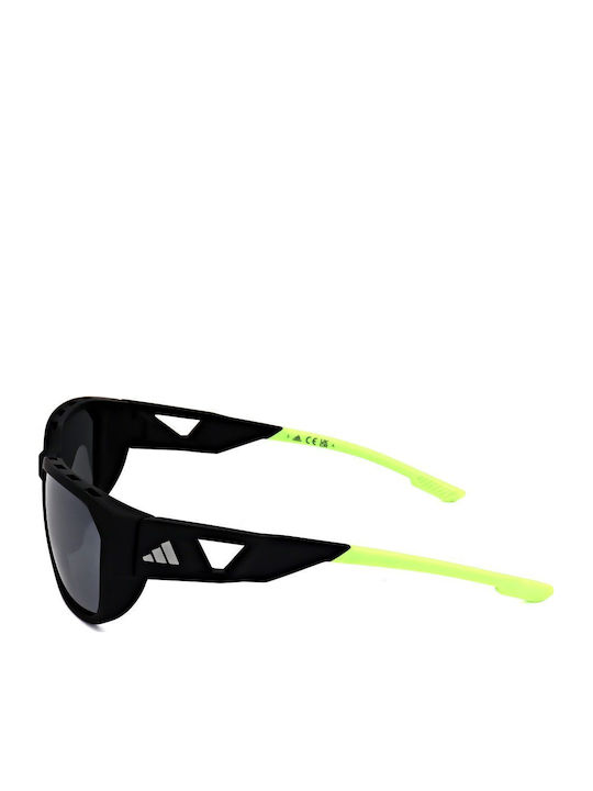 adidas Unisex Sonnenbrille mit Schwarz Gestell und Schwarz Linse SP0092 02C
