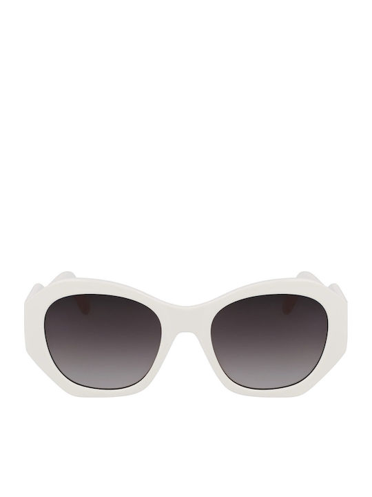 Karl Lagerfeld Damen Sonnenbrille mit Weiß Gestell und Braun Linse