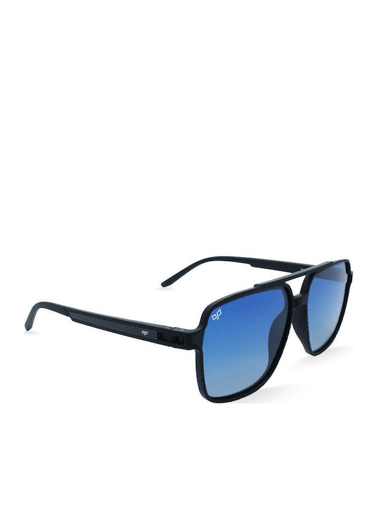 OJO Sunglasses Square Oye Unisex Γυαλιά Ηλίου με Μαύρο Κοκκάλινο Σκελετό και Ντεγκραντέ Polarized Φακό