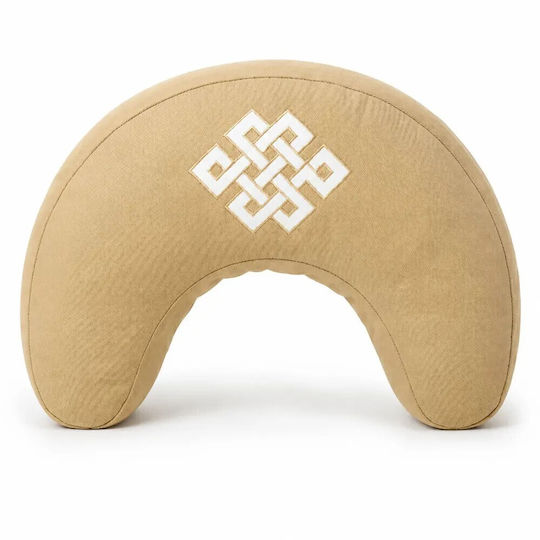 Μαξιλάρι Διαλογισμού Ημισέληνος Beige Meditation Cushion Infinity 37x17cm