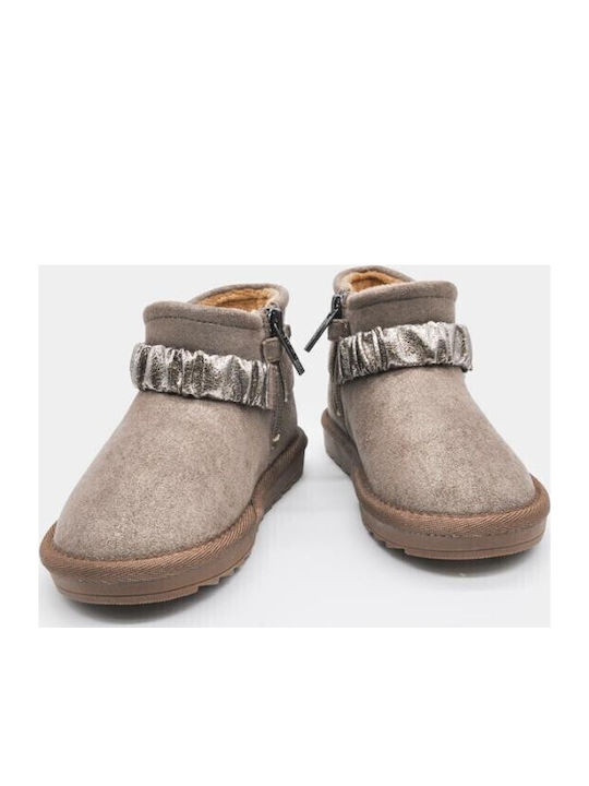 Leather Kids Boots Brown