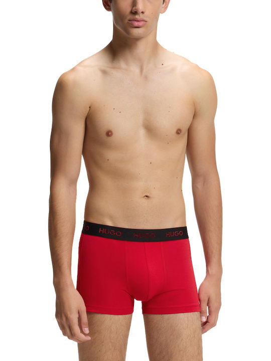 Hugo Men's Boxers Anthracite Red Black 3 Pack