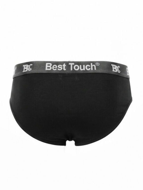 Herren Slips Schwarz 3er Pack