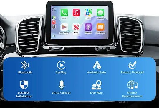 Digital Iq Bz 503f Cpaa Wireless Carplay Android Auto Box Mercedes Mod 2014-2018 Ntg 5.0/5.1 2 Cameras