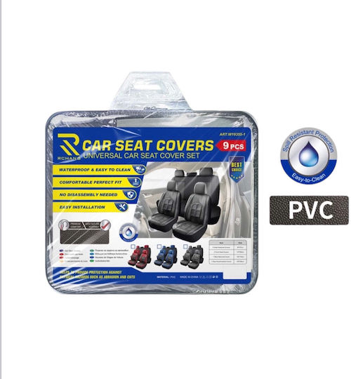 Rchang Set De Huse Scaune Auto Pvc 9 Bucăți 5101-50 Roșu