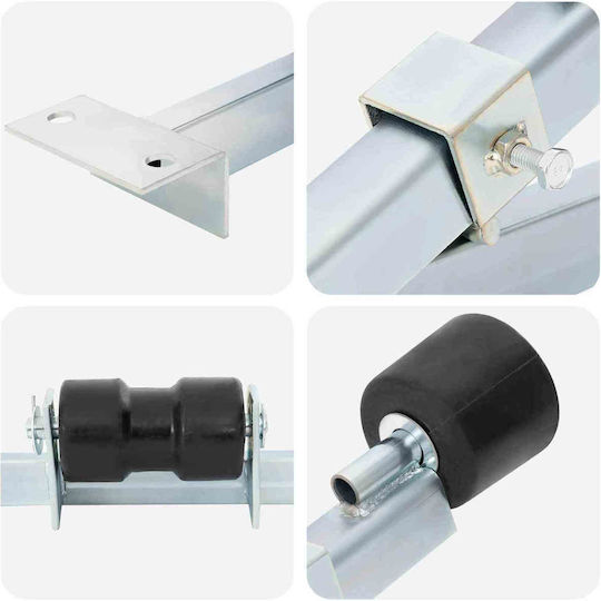 Boat Trailer Lower Support 90.5 x 12 x 32 cm Silver 42039147 Silver