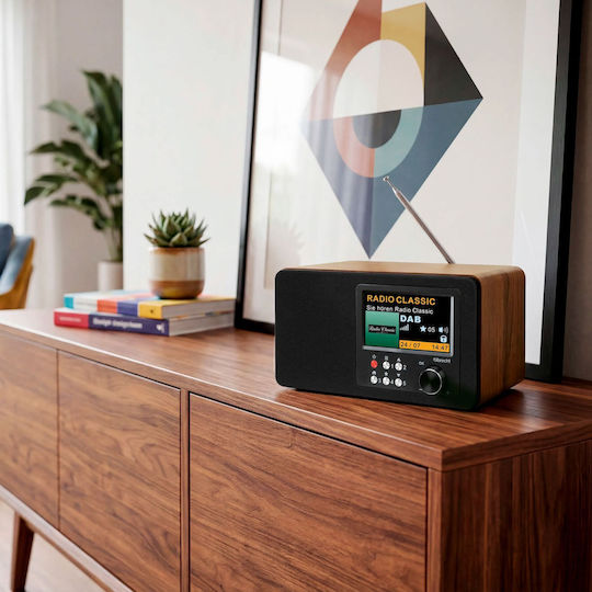 Albrecht DR 863 Ретро Настолно Радио с Мрежово Захранване DAB+ с Bluetooth Кафяв