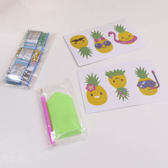 DIY Diamond Painting Stickers Pineapple Fruits 2-in-1 Hy-zsh8004