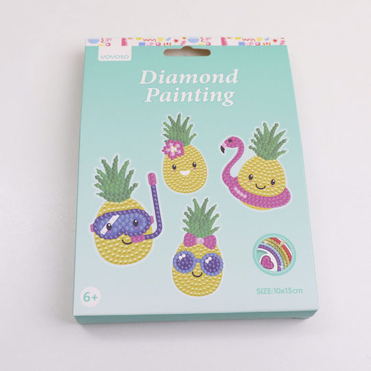 DIY Diamond Painting Stickers Pineapple Fruits 2-in-1 Hy-zsh8004