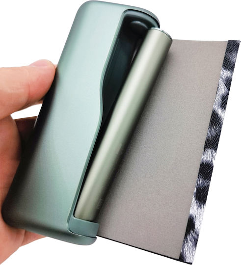 Iqos Iluma Prime Pu Προστατευτική Θήκη Ηλεκτρονικό Τσιγάρο Leather Electronic Cigarette Protective Leopard Brown