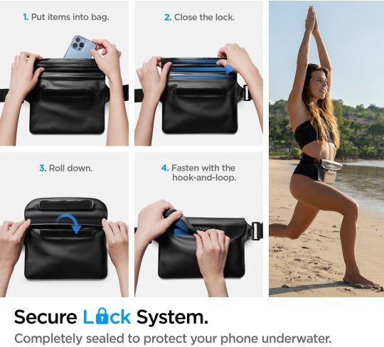 Spigen A621 Rezistentă la apă până la 6.9" Negru AMP04533