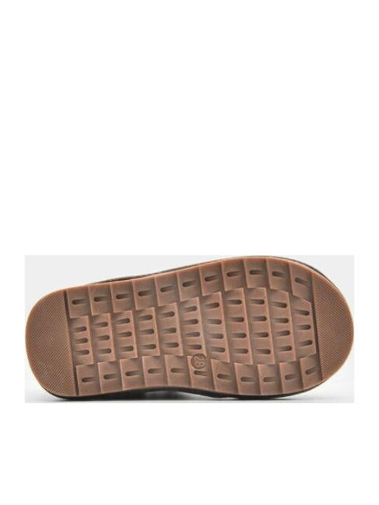 Leather Kids Brown Ankle Boots