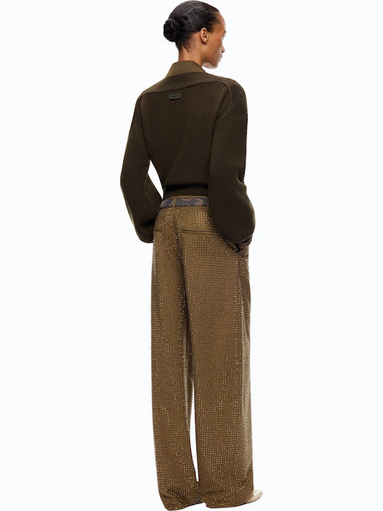 Women's Fabric Trousers Olive