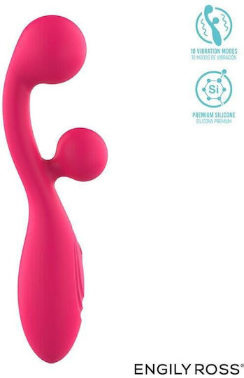Engily Ross Vibe with Double Stimulating Ball Doppelter Vibrator 17.5cm Fuchsie