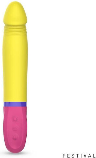 Festival Vibrator Mit Fernbedienung 19,5cm Gelber