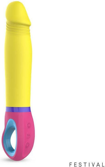 Festival Vibrator Mit Fernbedienung 19,5cm Gelber
